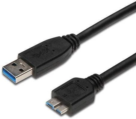 Kabelis USB PremiumCord USB-A - micro-B 1 m Juodas (ku3ma1bk)