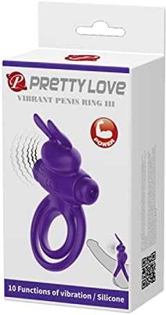 PRETTY LOVE - VIBRANT PENIS RING III 10 Functions Violetinė