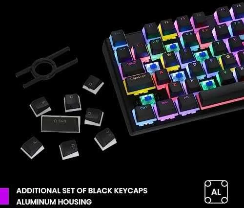 PREYON Mėlyna Blitz Claw TKL laidinė mechaninė klaviatūra (US, Gateron Mėlyna)