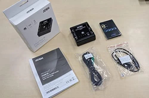 Aten | 3 prievadų tikrasis 4K HDMI jungiklis | VS381B | Įvestis: 3 x HDMI tipo A moteriška; Išvestis: 1 x HDMI tipo A moteriška