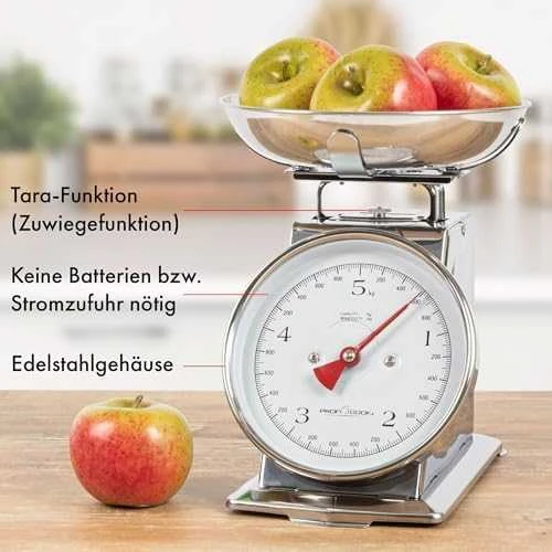 Virtuvinės svarstyklės Profi Cook ProfiCook PC-KW 1247 Nerūdijantis plienas Countertop Mechanical kitchen scale