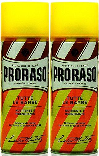 Proraso Geltona Shaving Foam maitininantis & Regenerating Maitinančios atstatomosios skutimosi putos, 400 ml