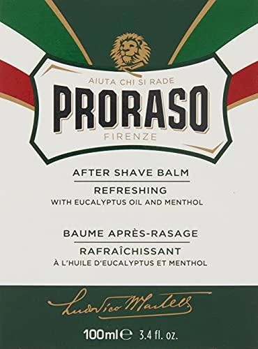 Proraso Žalias Line After Shave Balm Gaivinantis balzamas po skutimosi, 100 ml