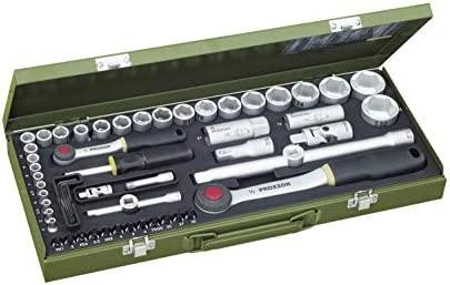 Galvučių rinkinys 1/4"+1/2" 56 dalių PROXXON