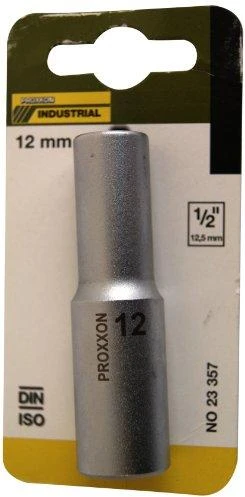 1/2" Šešiakampė prailginta galvutė PROXXON 12 mm