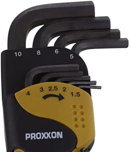 9 dalių šešiakampių raktų rinkinys PROXXON 1,5-10mm