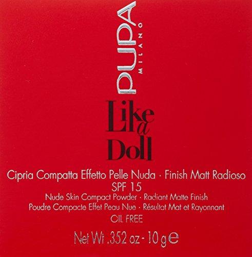 Pupa Milano Pupa Like A Doll Nude Skin kompaktinė pudra SPF15, 10 g