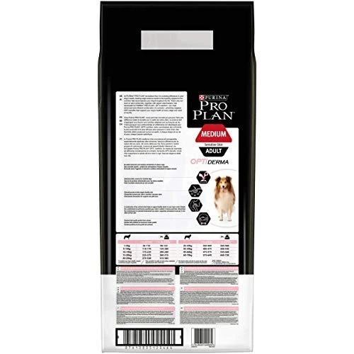 Purina Pro Plan OPTIDERMA dog adult Medium Sensitive Skin 14 kg, suaugusių vidutinių veislių, turinčių jautrią odą šunų sausas pašaras 12367239