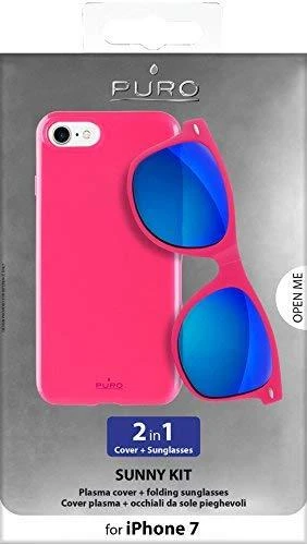 Dėklas Puro Sunny Kit Apple iPhone 7/8 + akiniai SE 2020 / SE 2022 rožinės spalvos IPC747SUNNYKIT1PNK