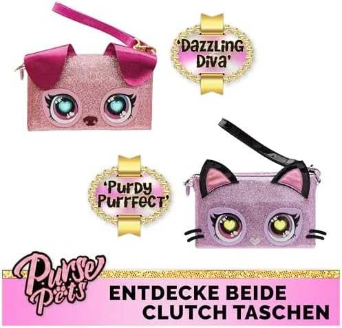 PURSE PETS Interaktyvi blizgi rankinė - Katytė