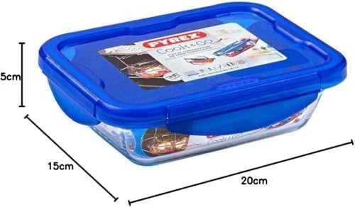 Karščiui atsparus konteineris su dangteliu Cook & Eiti 20,6 x 15,5 cm 0,8 l PYREX