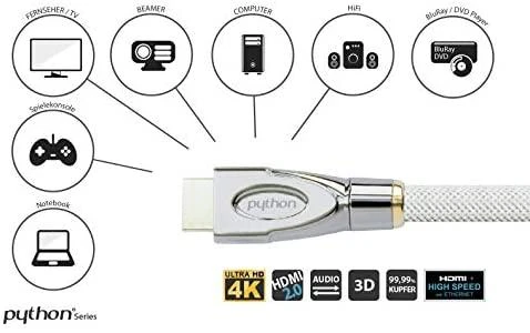 Kabelis PYTHON HDMI 2.0 4K2K 1m (GC-M0161)