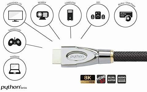 Python Series PYTHON Ultra High Speed HDMI 2.1 8K UHD-2/ 4K UHD 3m juodas