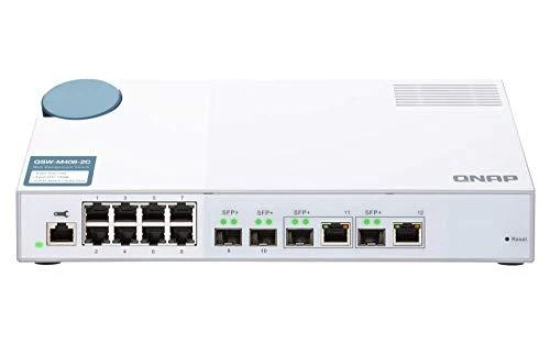 Šakotuvas Qnap Systems QNAP QSW-M408S 8 prievadas 1 Gbps 4 prievadas 10 GbE SFP+ žiniatinklio valdomas jungiklis