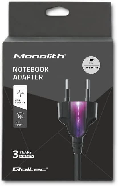 QOLTEC 50052 Nešiojamas kompiuteris AC power adapter 90W 19.5V 4.62A 4.5x3.0+pin