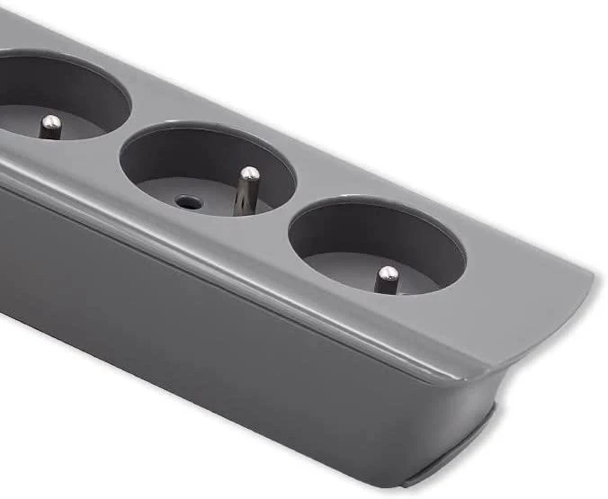 QOLTEC 50275 Maitinimo juosta 5 lizdai 1,8m Pilkas