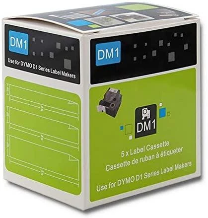 QOLTEC Tape for DYMO D1 43613 6mm x 7m Baltas / Juodas overprint