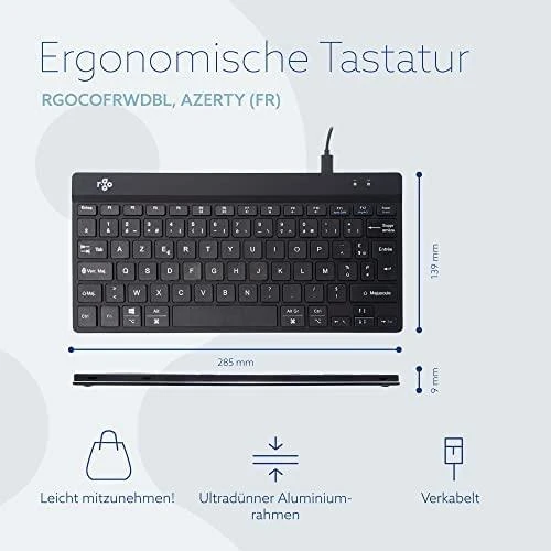 R Go Tools COMPACT BREAK Klaviatūra AZERTY - FR Juodas su laidu