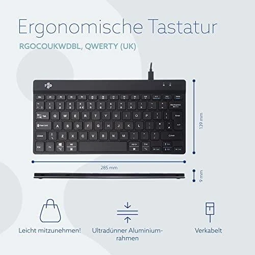 Carruzzo R-Go Tools RGOCOUKWDBL klaviatūra USB QWERTY Anglų (JK) Juoda