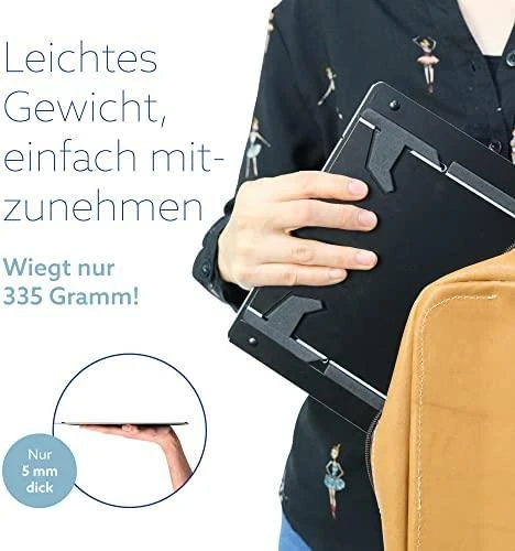 R Go Tools R-Go nešiojamojo kompiuterio ir planšetinio kompiuterio stovas, 10–22 colių, maks. 5kg, juodas, mažmeninės prekybos produktas