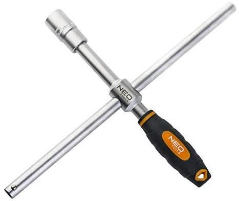 Ratų raktas NEO, 17 x 19 mm, 1/2", su gumuota rankena