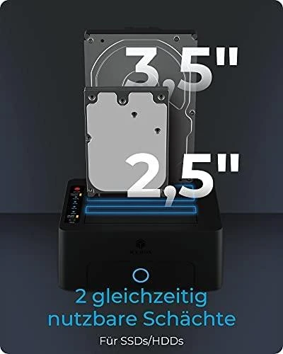 Icy Box „RaidSonic ICYBOX IB-1232CL-U3 2Bay“ prijungimo / klonavimo stotis, skirta 2,5 colio ir 3,5 colio HDD „Sata USB 3.2 Gen 1“