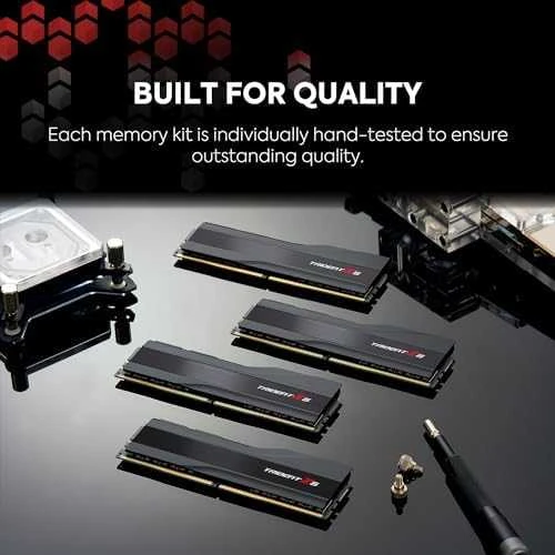 RAM G.Skill Trident Z F5-6000J3238G32GX2-TZ5K atminties modulis 64 GB 2 x 32 GB DDR5 288 kontaktų DIMM ECC korekcija