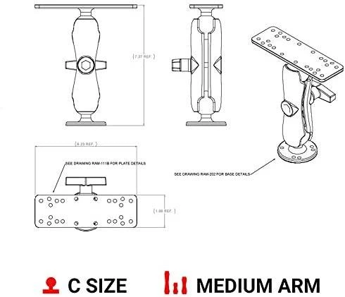 Ram Mounts UNPKD RAM UNIVERSALUS ELEKTRONINIS MONT