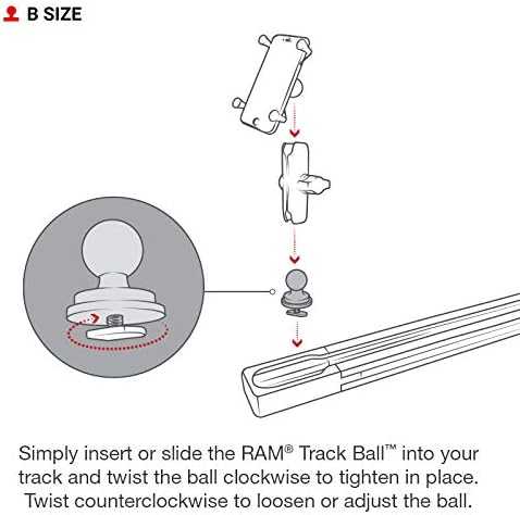 Lanberg Ram Mounts RAM 1" TRACK BALL WITH T-BOLT ATTACHMENT