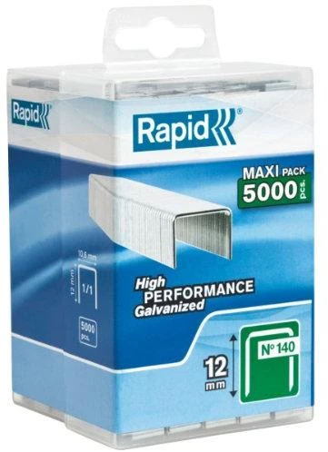 Rapid Kabės Nr140 12mm 5000 vnt plastikinė dėžutė