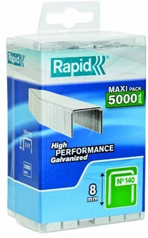 Rapid Kabės Nr140 8mm 5000 vnt plastikinė dėžutė