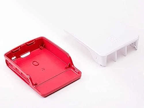 Raspberry Pi 4 oficiali dėžutė - raudonai balta