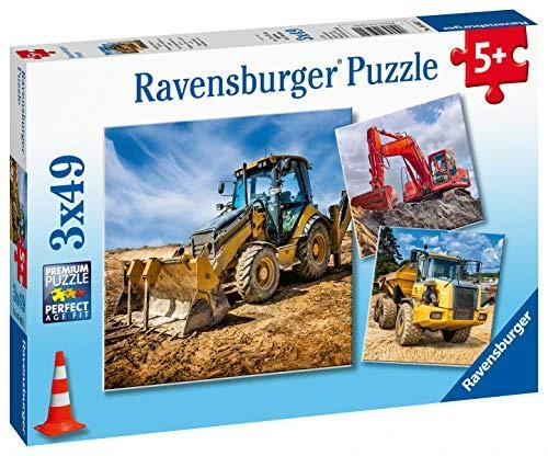 Puzzle 3x49 Digger at work! - RAVENSBURGER dėlionė