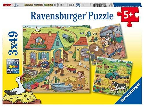 Ravensburger 3 dėlionės „Ūkyje“, 3×49 det., nuo 5 m.