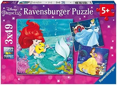 Ravensburger Dėlionė 3x49 vnt. - Disney princesių vakaras
