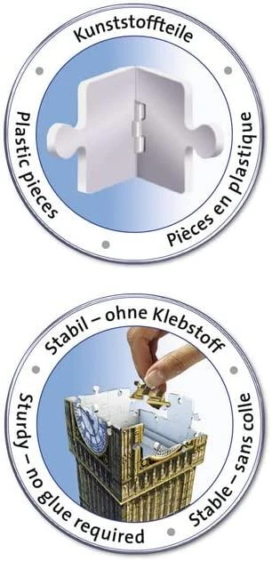 Ravensburger "3D" Dėlionė 216 vnt. - Vestminsterio laikrodžio bokštas (Big Ben)