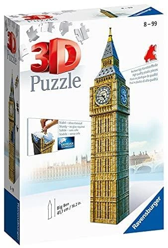 Ravensburger "3D" Dėlionė 216 vnt. - Vestminsterio laikrodžio bokštas (Big Ben)