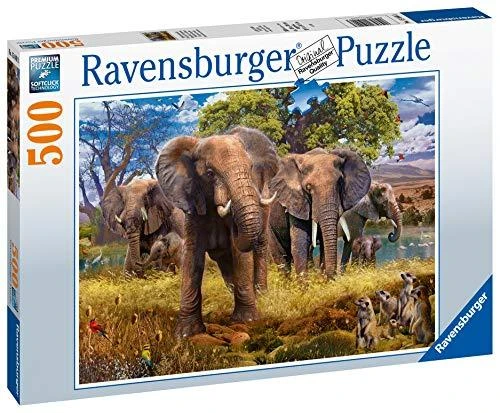 Ravensburger Dėlionė 500 vnt. - Dramblių šeima