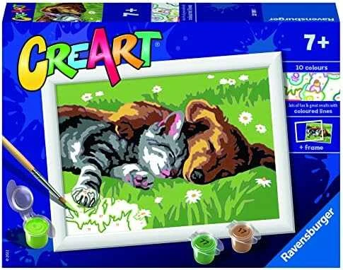 Dėlionė „Ravensburger Paint“ – „Numbers Sleeping Friends“.