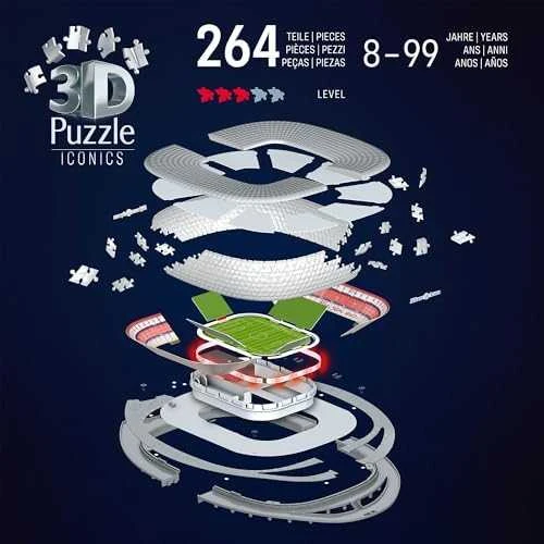 Ravensburger 3D dėlionė „Iconics“: „Allianz Arena“ (naktinis leidimas)