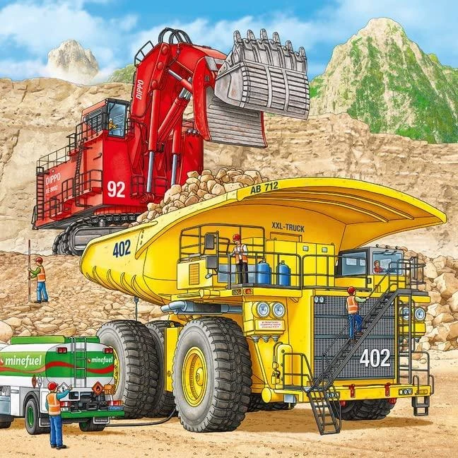 Ravensburger Dėlionė 3x49 vnt. - Didžiulės mašinos
