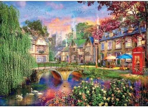 Ravensburger dėlionė „Vakaras Kotsvoldo kaimelyje“, 1000 det.