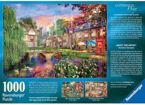Ravensburger dėlionė „Vakaras Kotsvoldo kaimelyje“, 1000 det.