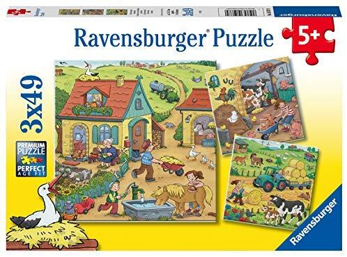 Ravensburger 3 dėlionės „Ūkyje“, 3×49 det., nuo 5 m.