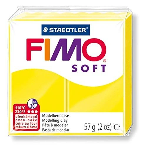 Modelinas FIMO SOFT, 57 g, citrinų geltona sp.