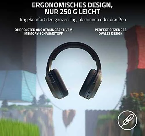 Belaidės žaidimų ausinės Razer Barracuda X (2022) | juodos spalvos