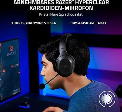 Belaidės žaidimų ausinės Razer Barracuda X (2022) | juodos spalvos