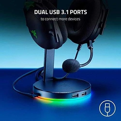 Ausinių stovas Razer Base Station V2 Chroma Quartz Edition, Rožinis