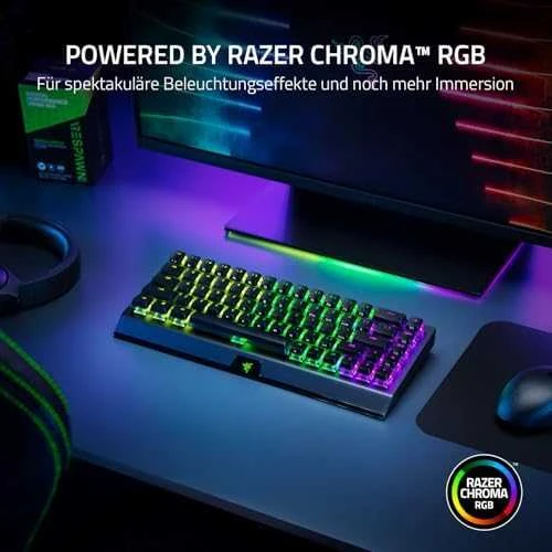 Belaidė 65% Klaviatūra Razer BlackWidow V3 Mini HyperSpeed Phantom Edition, Green Switch, US išdėstymas
