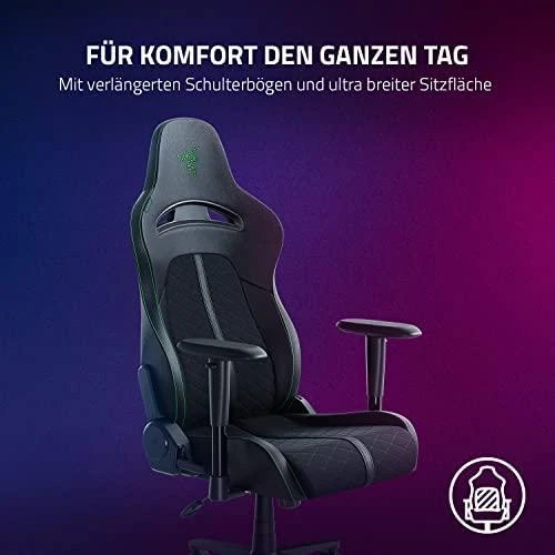 Žaidimų kėdė visos dienos komfortui Razer Enki X Gaking Chair, Juoda-žalia